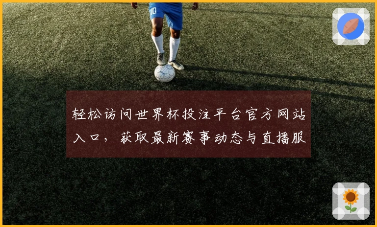 轻松访问世界杯投注平台官方网站入口，获取最新赛事动态与直播服务指南